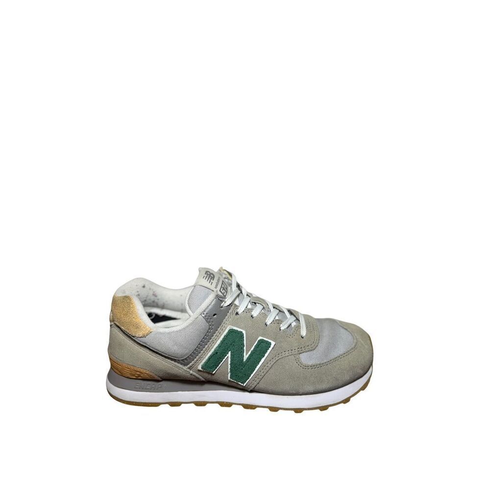 New Balance Womens 574 Grey & Green Classic Sneaker size 8.5